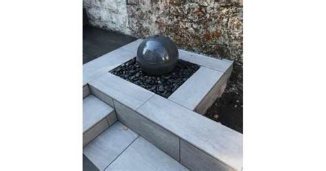 Water Feature Natural Black Granite Pre Drilled 40cm Dia Sphere Complete Water Feature Kit