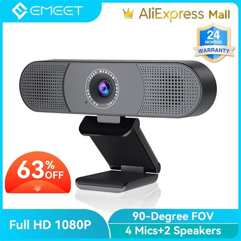 1080p Webcam Com Alto Falantes Usb 3 Em 1 Hd Câmera Web Emeet C980 Pro