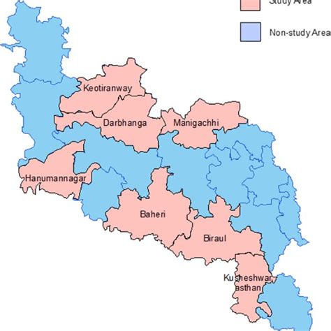 Location Of Study And Non Study Blocks Ie Sub Districts In The