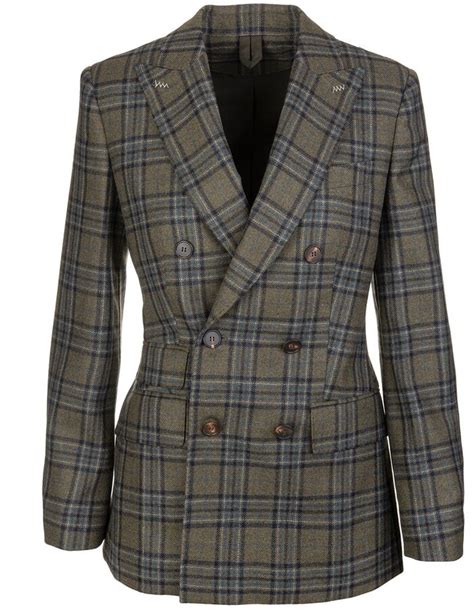 Max Mara Double Breasted Houndstooth Blazer ShopStyle