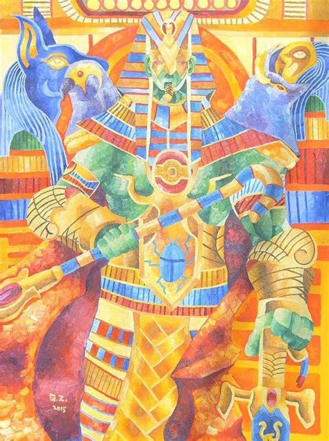 Osiris Lord Of The Egyptian Underworld Painting By George Zhang Pixels
