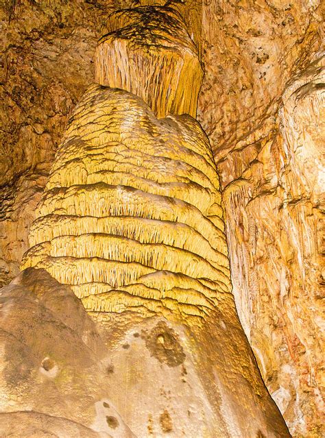 Column Formation In Carlsbad Caverns Photograph By Millard H Sharp
