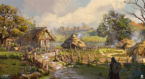 Artstation Assassins Creed Valhalla Village Arrival Donglu Yu
