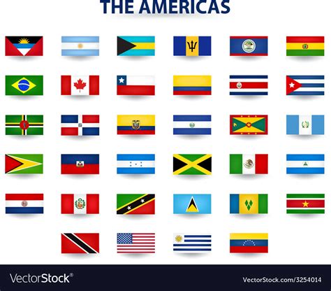 Flags Of The Americas Royalty Free Vector Image