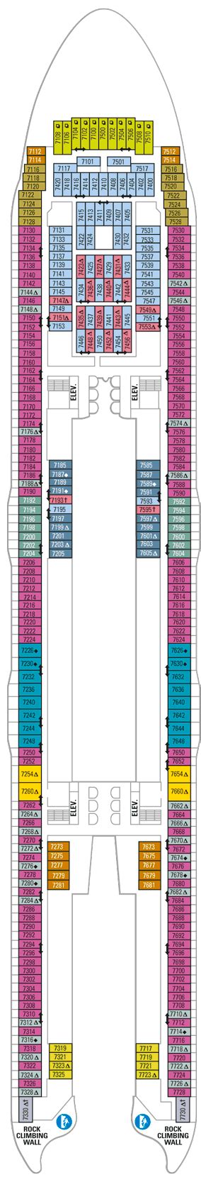 Explore the ships layout, staterooms, and public areas. Allure of the Seas Deck plan & cabin plan