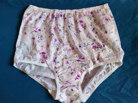 Vintage Vanity Fair Granny Floral Panties With Side Lace Size 5 99 00 Picclick