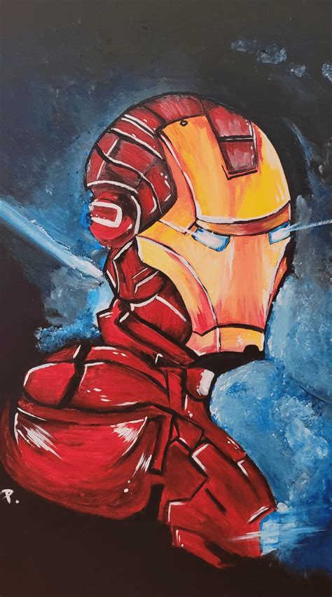 Iron Man Painting By Yukainoart Rmarvel