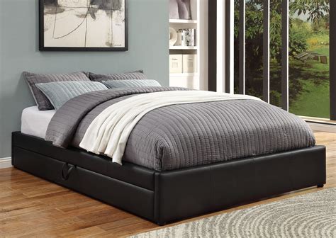 Hunter Black Full Platform Storage Bed From Coaster Coleman Furniture