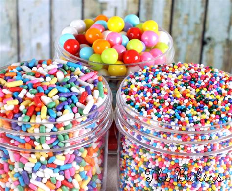 Rainbow Sprinkles Set Nonpareils Jimmies And Sugar Pearls