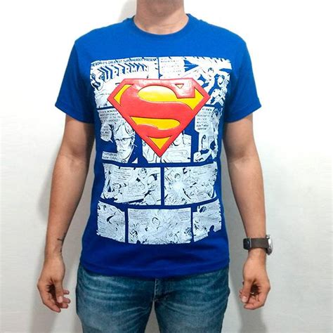 Camiseta Estampada Para Hombre Superman 100 Algodón