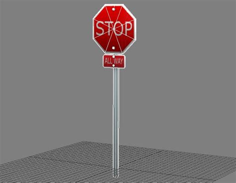Stop Sign Obj Free