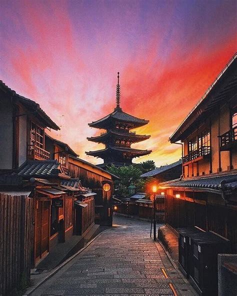 Kyoto Japan The Sunset Is So Gorgeous Follow Traveling