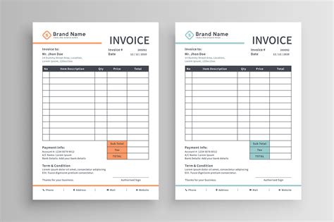 Invoice Template Vector Art Icons And Graphics For Free Download