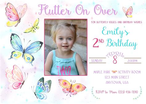 Butterfly Invitation Butterfly Invitations Butterfly Birthday Party