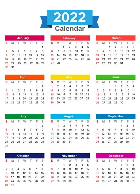 2022 Clipart Calendar