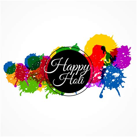 Happy Holi With Colorful Splash Download Free Vector Art Stock