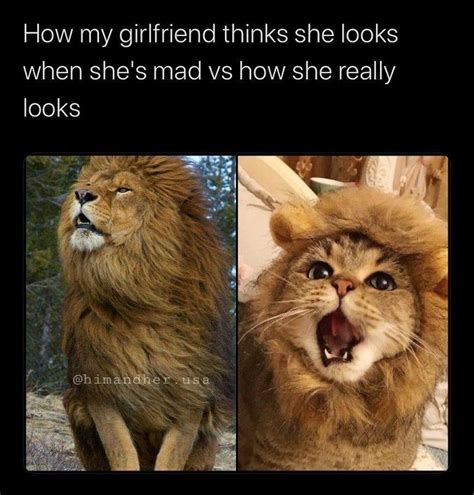 How My Girlfriend Thinks She Looks When Shes Mad Vs How She Really