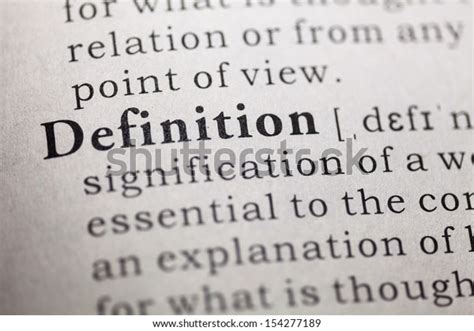 Dictionary Definition Word Definition Stock Photo Edit Now 154277189