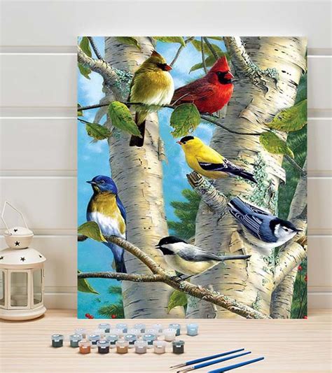 Birds In The Woods Paint By Numbers Goodnessfind