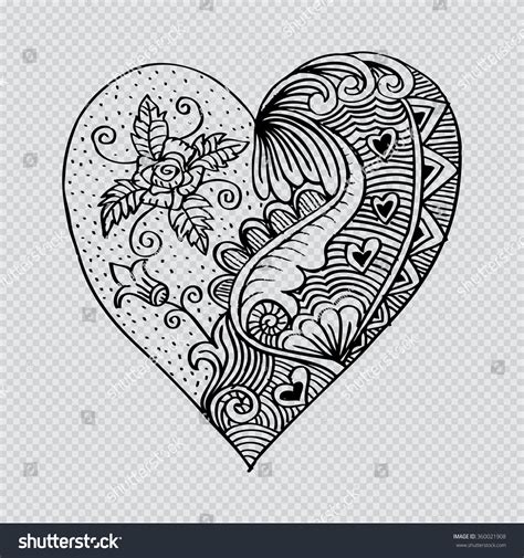 Floral Heart Vector Illustration Stock Vector Royalty Free 360021908