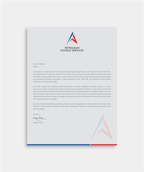 Serious Professional Oil And Gas Letterhead Design For A Company By
