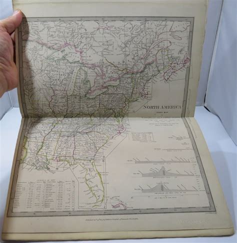 Antiques Atlas Antique Atlas Comprising 15x Hand Coloured Maps