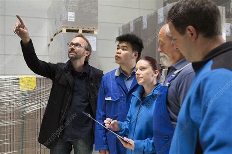 Factory Workers With Supervisor Stock Image F0119223 Science