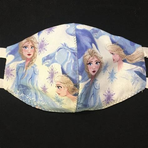 Frozen Elsa Kids Face Mask W Sewn In Filter3 Layer Mask Washable