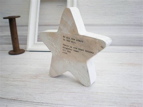 Personalised Wooden Star Keepsake Wooden Stars Personalised Ts