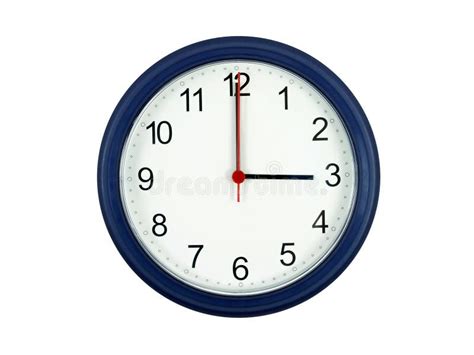 Clock Showing 3 O Clock Stock Image Image Of Object Hand 305387