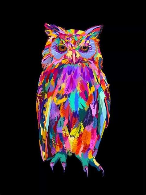 Psico Buho Owl Painting Bird Art Art
