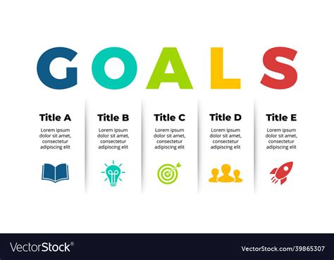 Goals Infographic Presentation Slide Template Vector Image