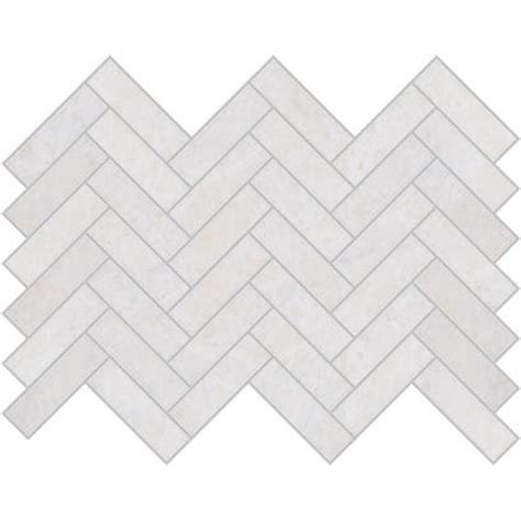 Berger White Honed Herringbone Mosaics Montecera Natural Stone