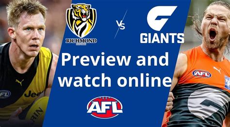 Follow the action from marvel stadium with live scores on the roar from 7:25pm (aest). Richmond Vs Gws : VFL R5: Richmond vs GWS ressies @ Punt ...