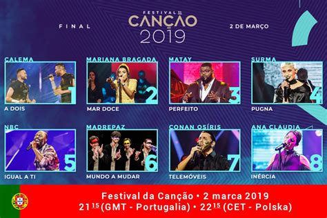 Dziś drugi półfinał festival da canção. Portugalia: dziś finał Festival da Canção 2019 - Eurowizja ...