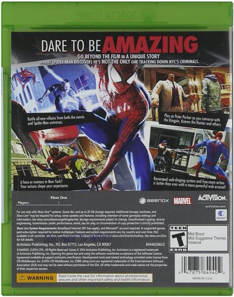 The Amazing Spiderman 2 Xbox One Nuevo 94900 En Mercado Libre