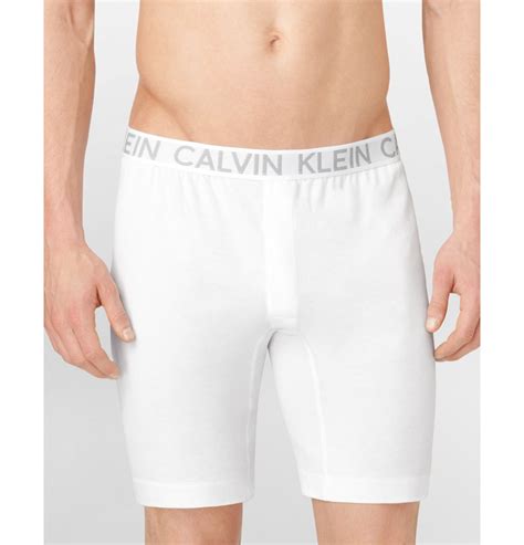 Lyst Calvin Klein Superior Cotton Long Slim Boxers In White For Men
