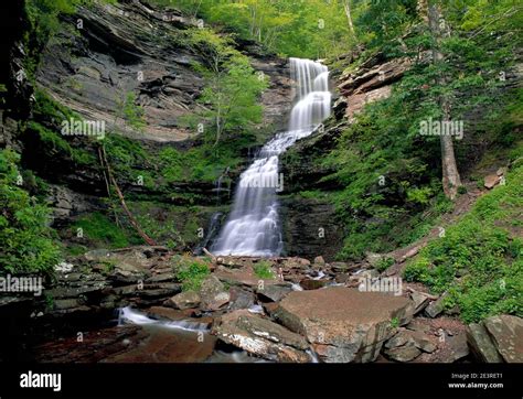 Cathedral Falls Also Known As Gauley Bridge Waterfall Drops 60 Feet