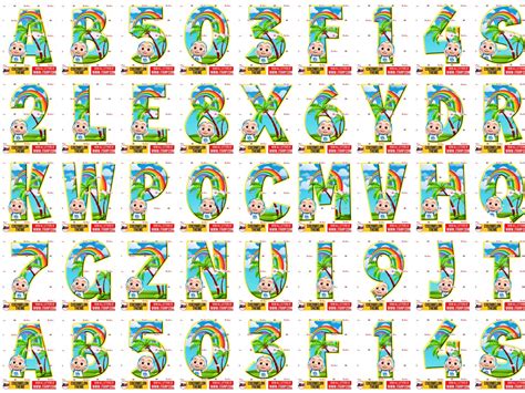 Letters A Z And Number 0 9 Cocomelon Free Printables