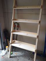 Diy Leaning Ladder Shelf Pictures