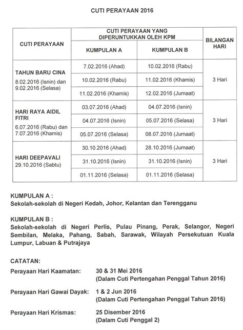 Kalendar 2020 senarai cuti sekolah takwim persekolahan terbaru kpm malaysia excel principles. Kalendar Cuti Umum 2016 & Jadual Cuti Sekolah - BMBlogr