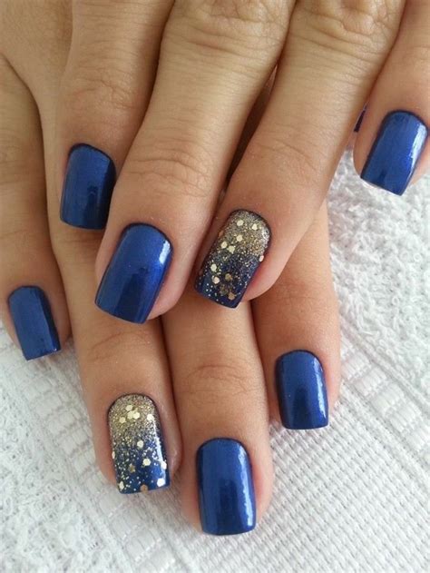 Glitzer Nägel Designs Dunkel Blau Nagellack Nageldesign Sommernägel