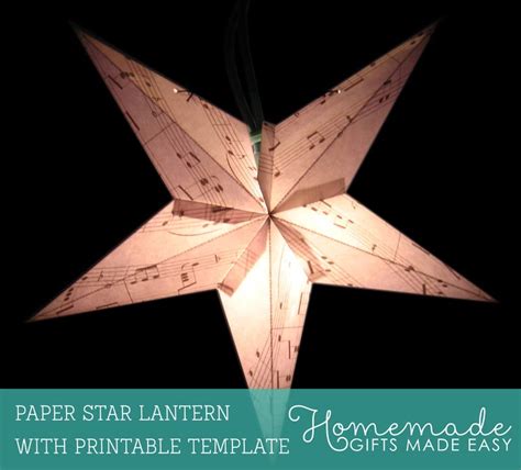 Make a Paper Star Lantern - Printable Template and Instructions