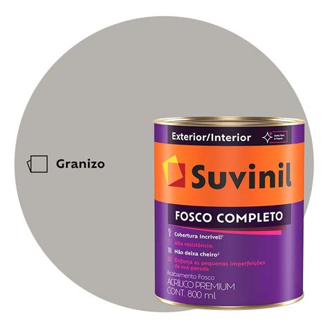 Tinta Anti Mofo Fosco Completo Suvinil 800ml Cinza Granizo Shopee Brasil