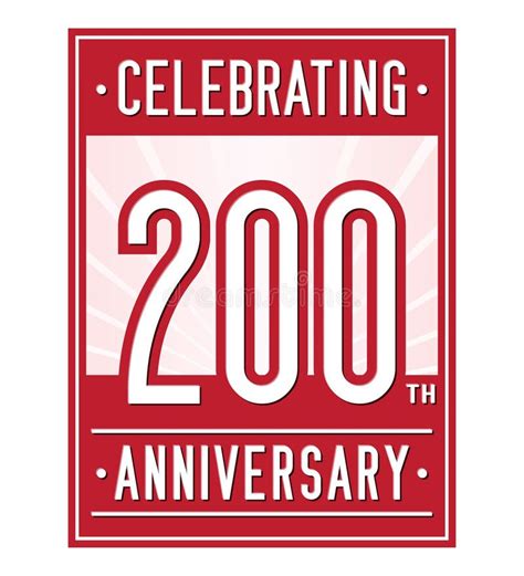 200 Years Celebrating Anniversary Design Template 200th Logo Vector