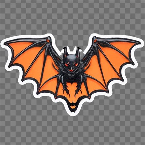 Premium Psd Halloween Bat Sticker Png