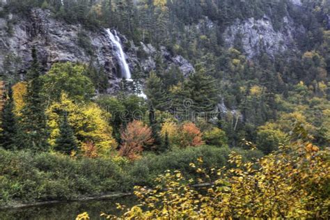 View Of Bridal Veil Falls In Agawa Ontario Canada Stock Image Image