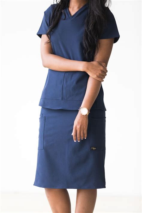Navy Scrub Set Scrub Skirts Nurse Outfit Scrubs Nursing Fashion