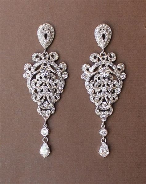 Crystal Chandelier Bridal Earrings Bridal Jewelry Wedding Jewelry