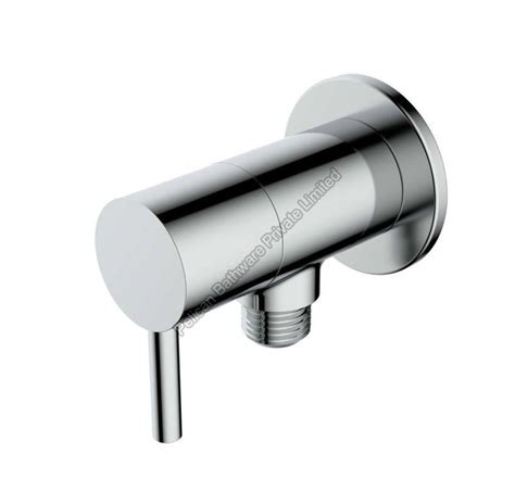 Silver Flora Signature Angular Stop Cock For Bathroom Feature Rust